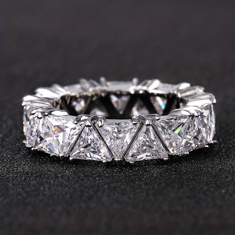 Iced Triangle Cut Eternity Ring ✨💎