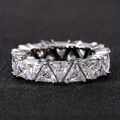 Iced Triangle Cut Eternity Ring ✨💎