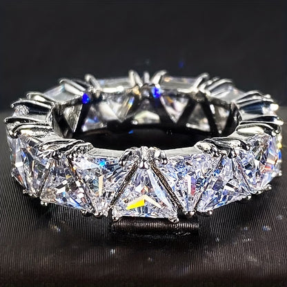 Iced Triangle Cut Eternity Ring ✨💎